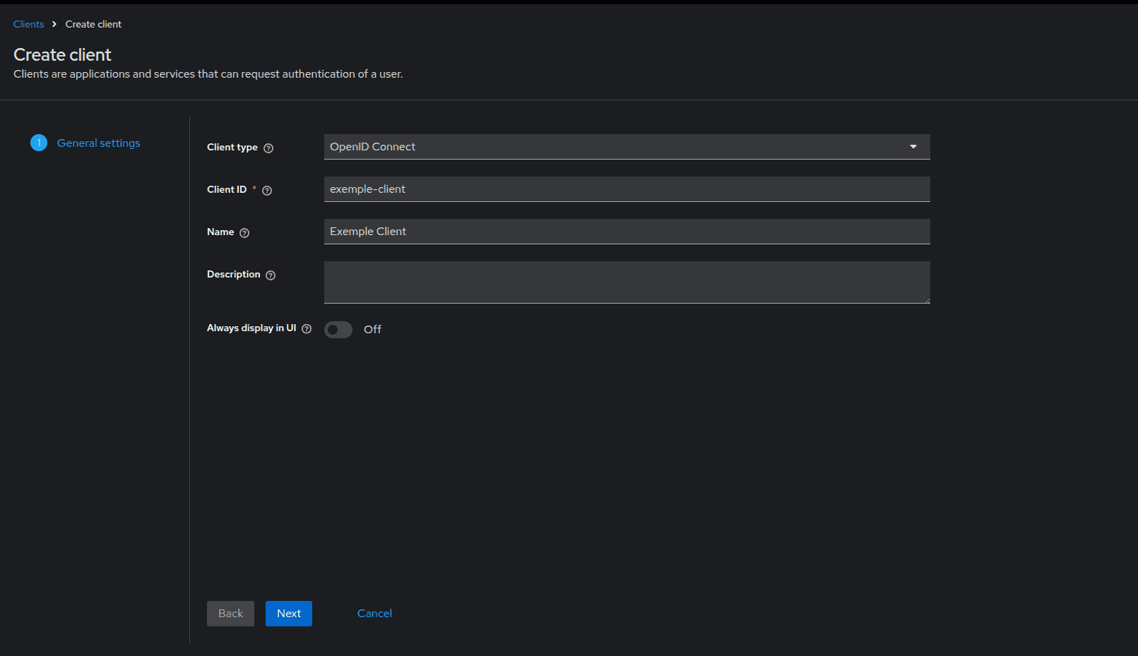 Keycloak configuration