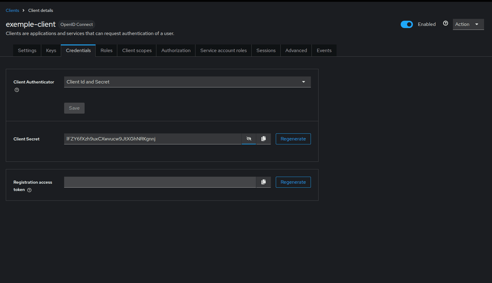 Keycloak configuration